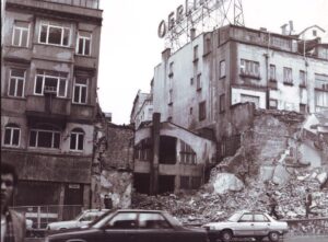 Yeni Galata Köprüsü Yapımı Sırasında Karaköy
